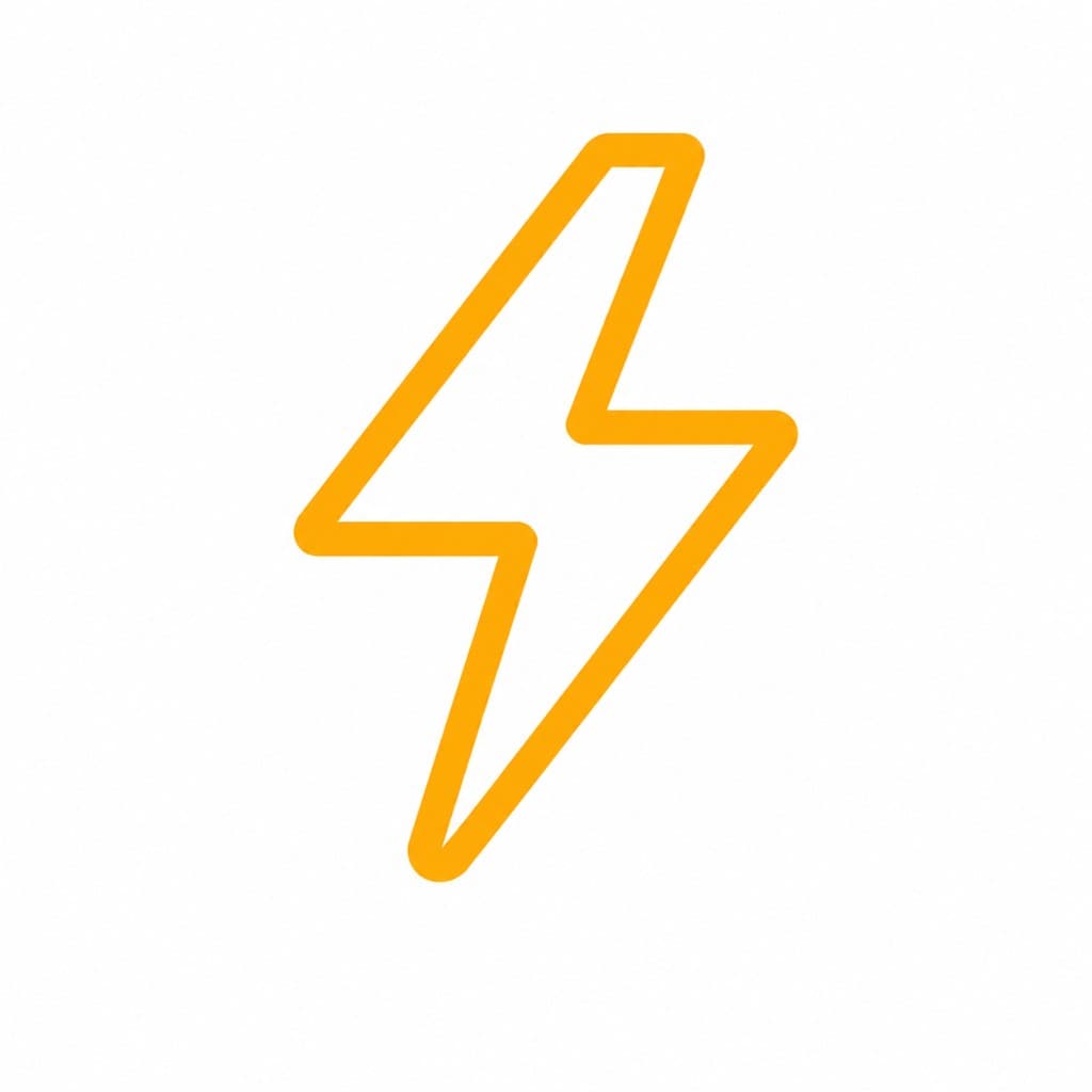 Lightning bolt representing a high-attention alarm